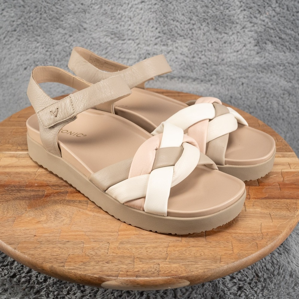 Women's 9.5 Rosa Strappy Sandals Cobblestone Multi Leather
